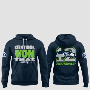 Seahawks 2025 NFC West Champions 12 Go Hawks Hoodie 1