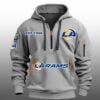 LA Rams EST 1960 Quarter Zip Hoodie 2