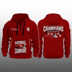 Indiana Hoosiers National Champions 2026 Quarter Zip Hoodie 1