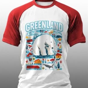 Mens Greenland Contrast Print T shirt 1