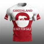 Men's Retro Greenland Not For Sale Print Raglan Sleeve T-shirt