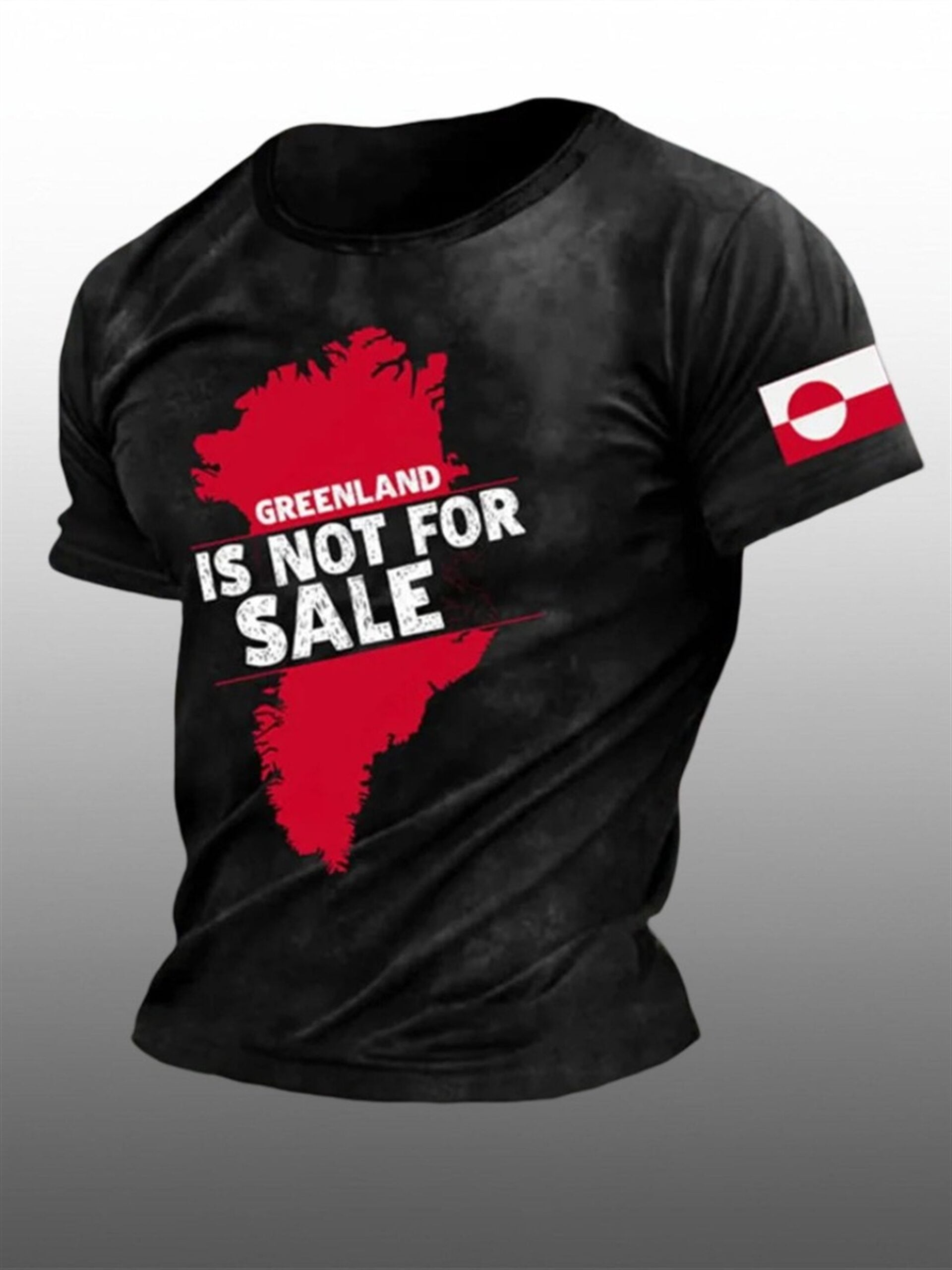 Men's Retro Greenland Not For Sale Printed Casual T-shirt 3 Mens Retro Greenland Not For Sale Printed Casual T shirt 2