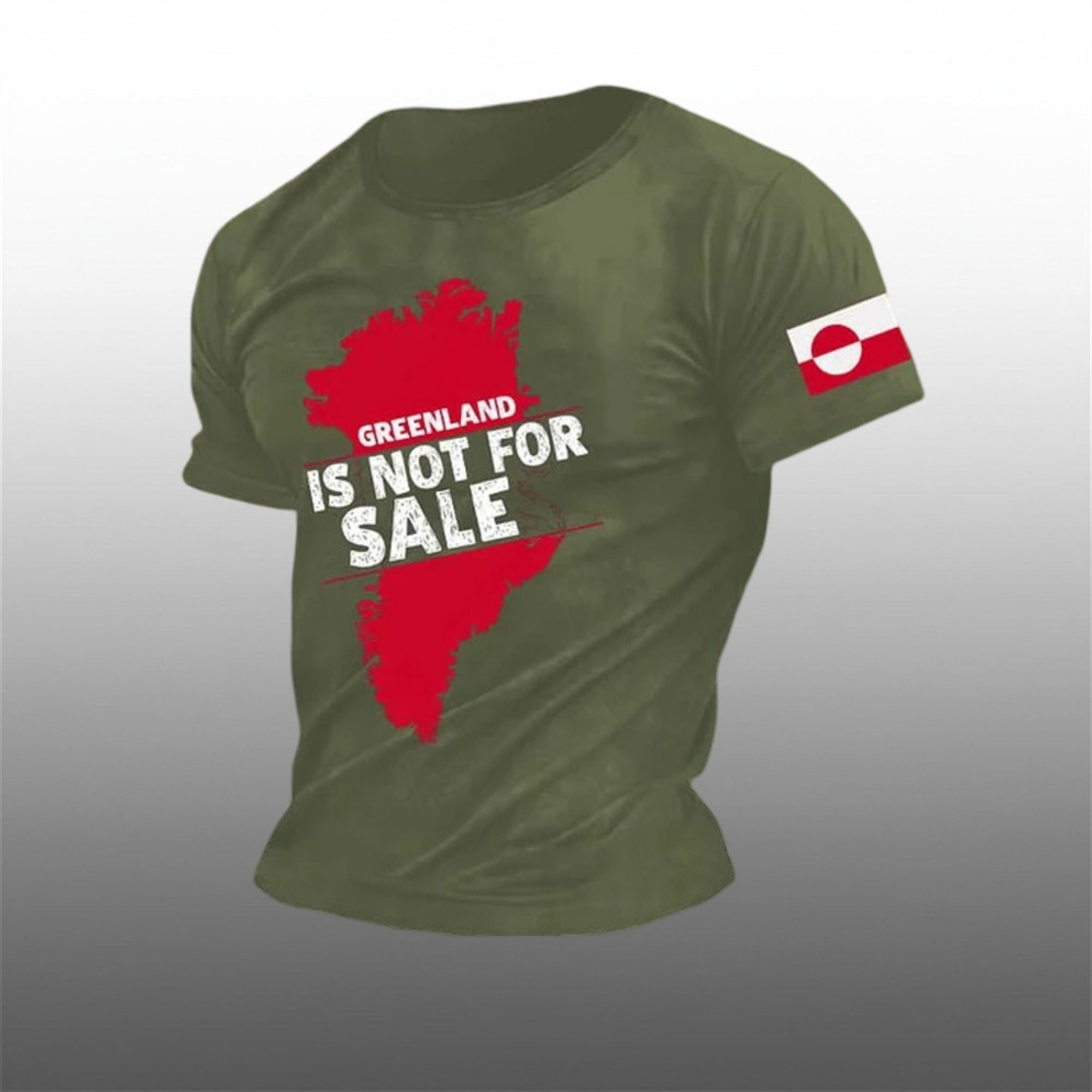 Men's Retro Greenland Not For Sale Printed Casual T-shirt 4 Mens Retro Greenland Not For Sale Printed Casual T shirt 3