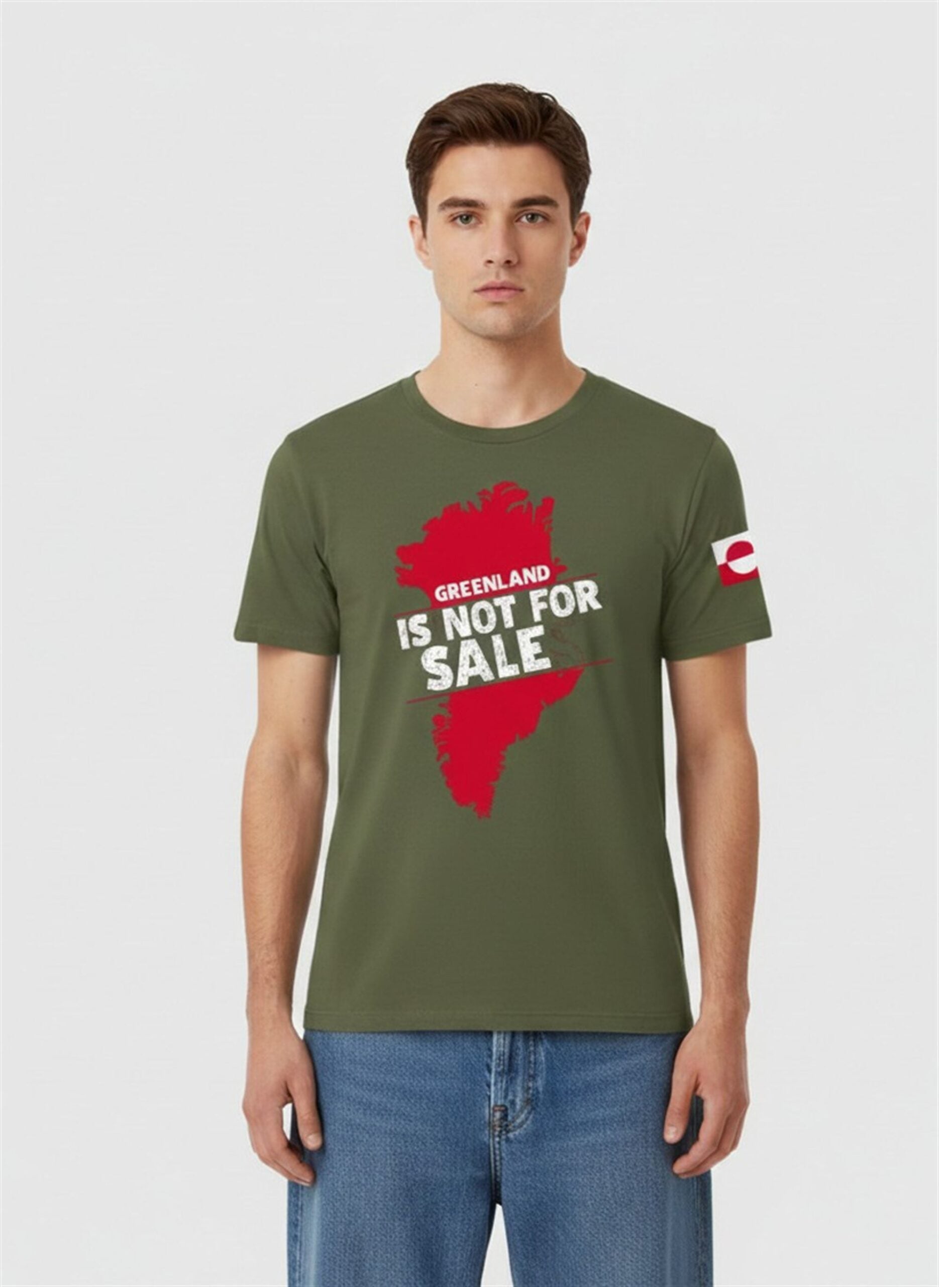 Men's Retro Greenland Not For Sale Printed Casual T-shirt 5 Mens Retro Greenland Not For Sale Printed Casual T shirt 9