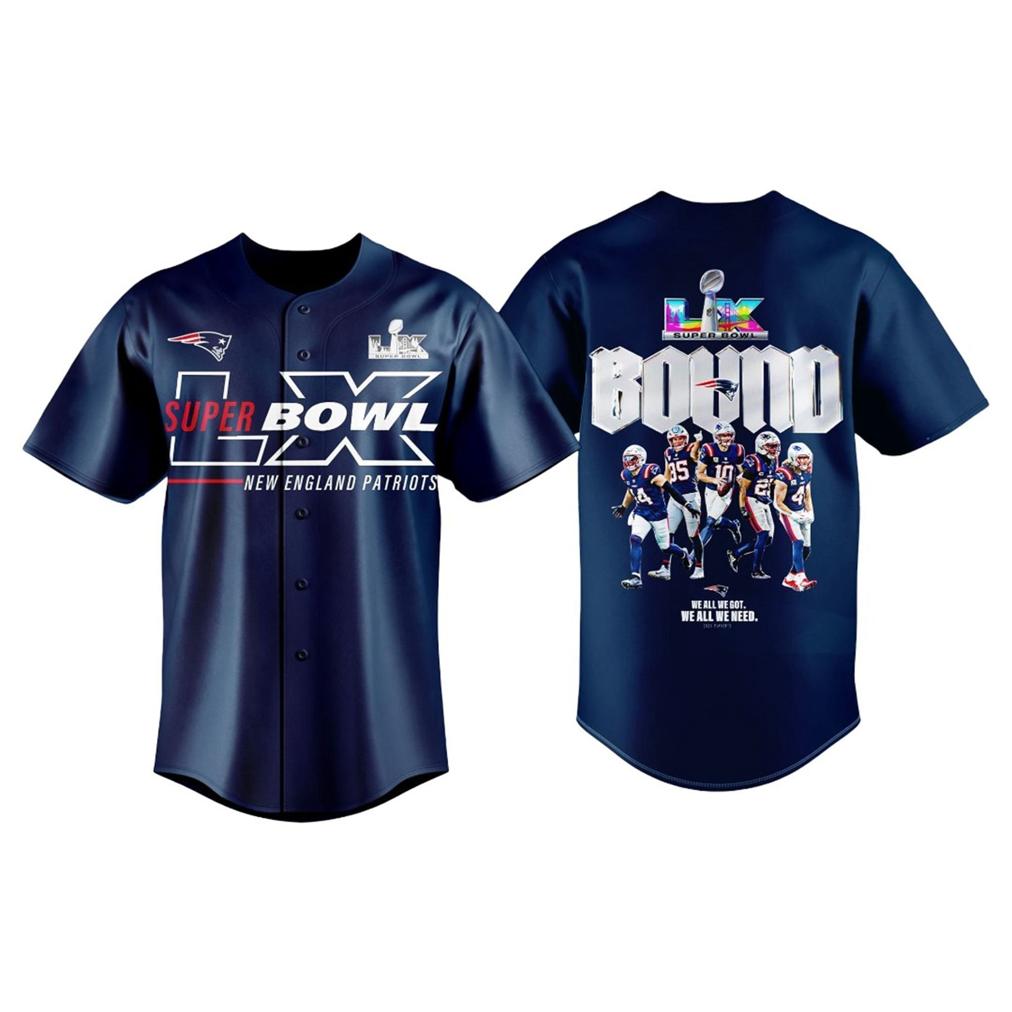 NE Patriots Champions Road To SB LX 2026 Jersey 1 NE Patriots Champions Road To SB LX 2026 Jersey 1