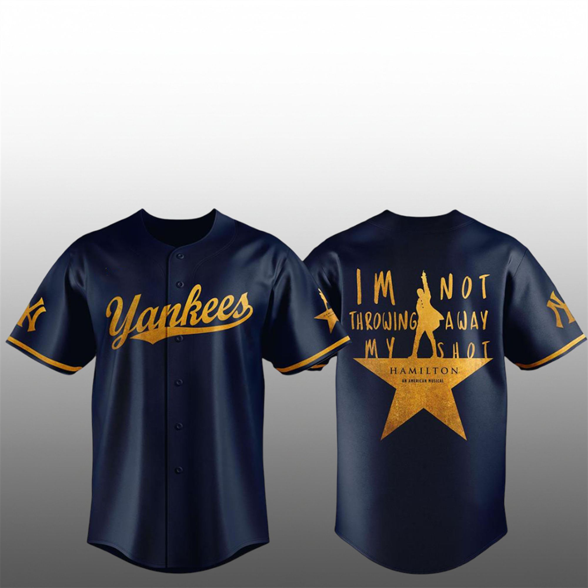 NY Yankees x Hamilton 2026 Im Not Throwing Away My Shot Baseball Jersey 1 NY Yankees x Hamilton 2026 Im Not Throwing Away My Shot Baseball Jersey 0