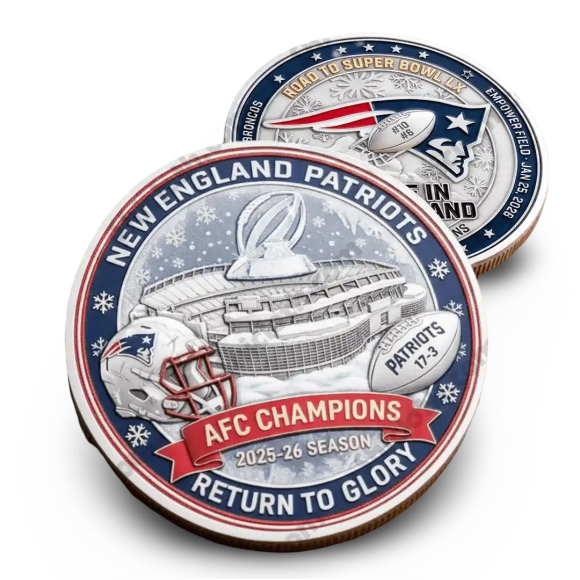 Patriots 2026 Afc Champions Return To Glory Believe In New England Coin 1 Patriots 2026 Afc Champions Return To Glory Believe In New England Coin 1
