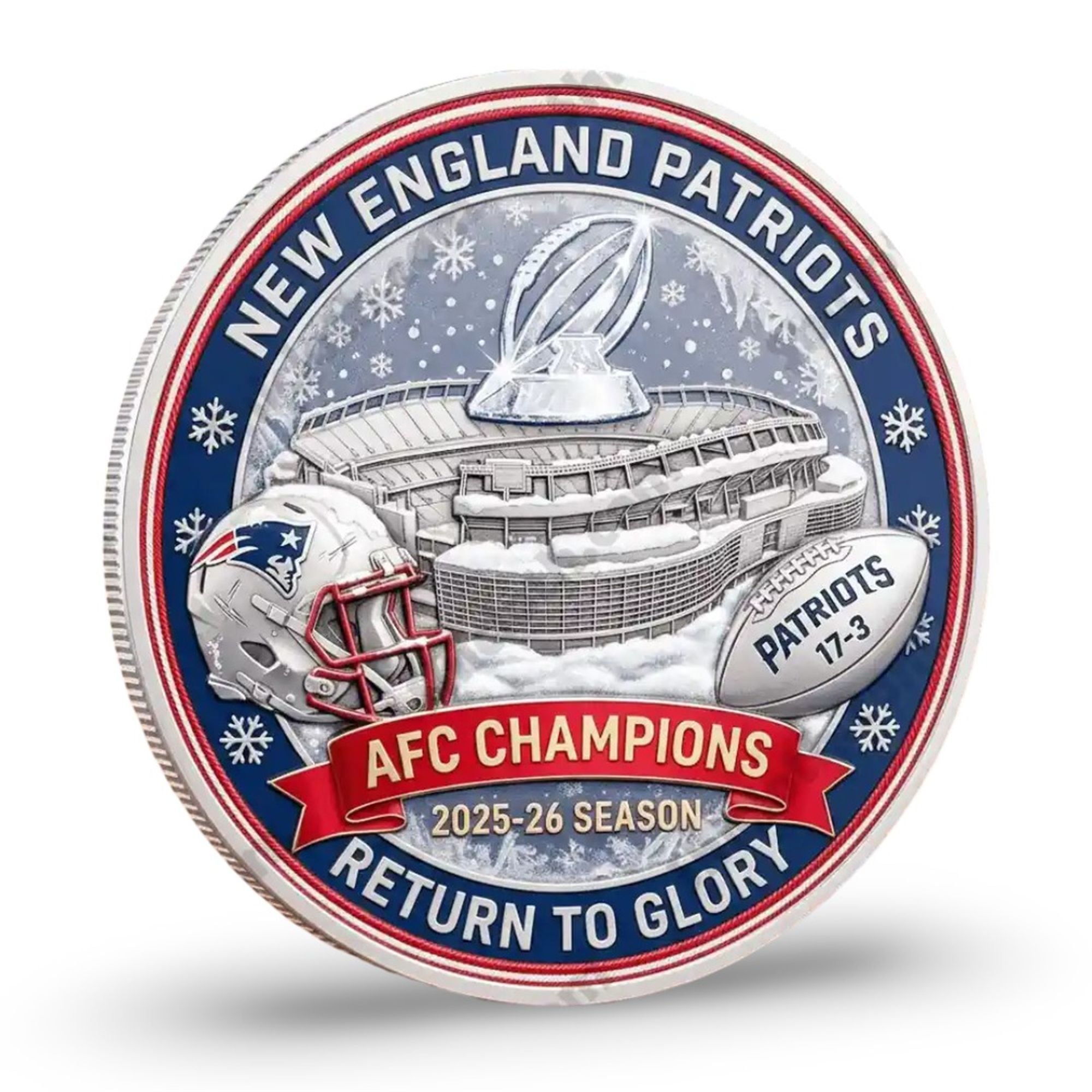 Patriots 2026 Afc Champions Return To Glory Believe In New England Coin 2 Patriots 2026 Afc Champions Return To Glory Believe In New England Coin 2