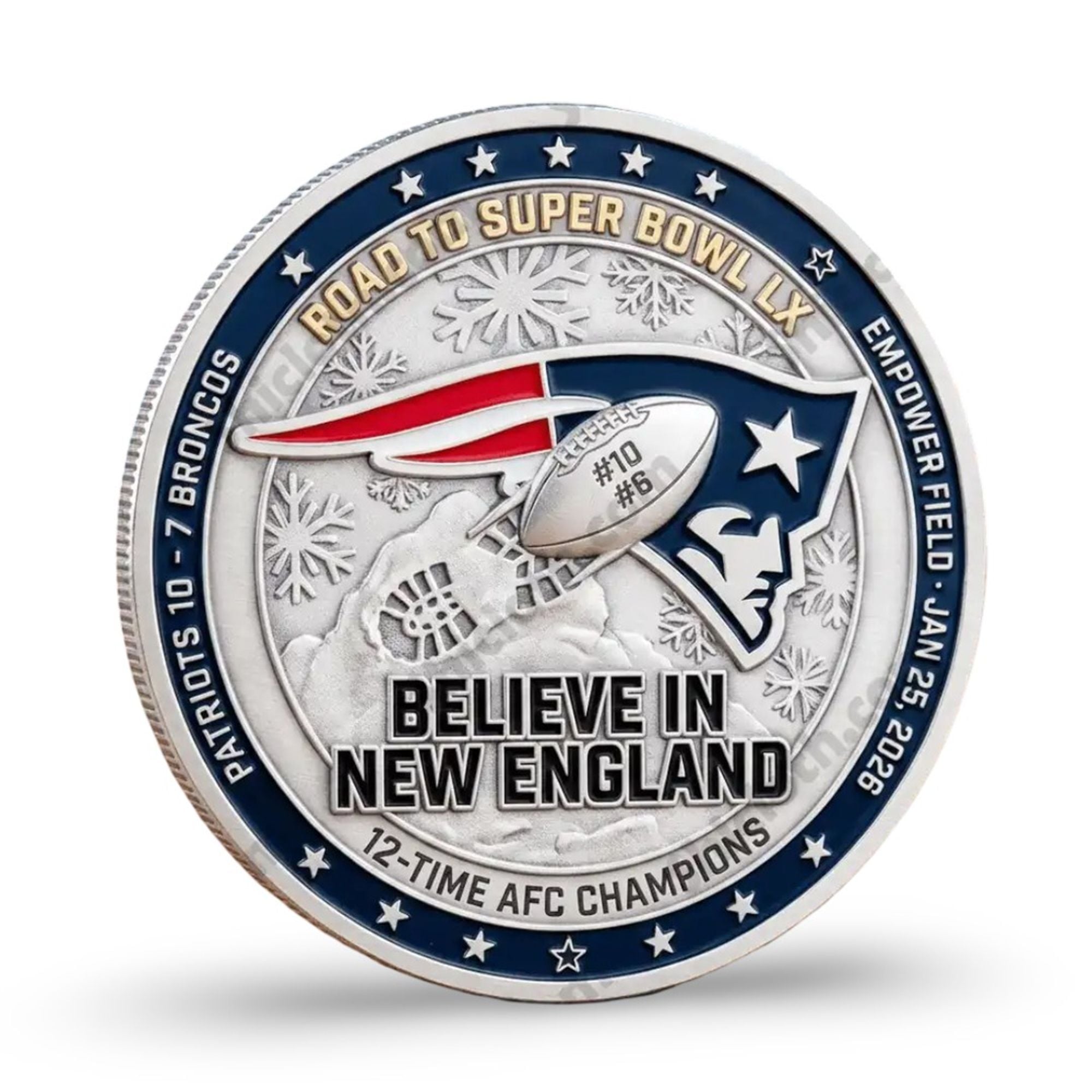 Patriots 2026 Afc Champions Return To Glory Believe In New England Coin 3 Patriots 2026 Afc Champions Return To Glory Believe In New England Coin 3