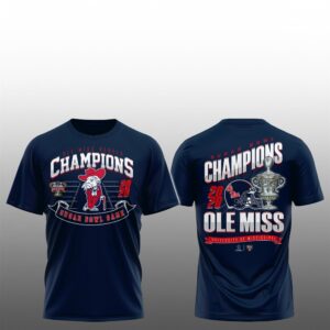 1 Ole Miss Rebels Champions 2026 Sugar Bowl Game Shirt
