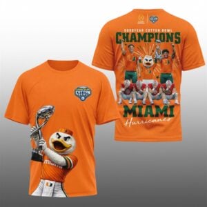 Hurricanes Goodyear Cotton Bowl Champions Mascot Shirt 1