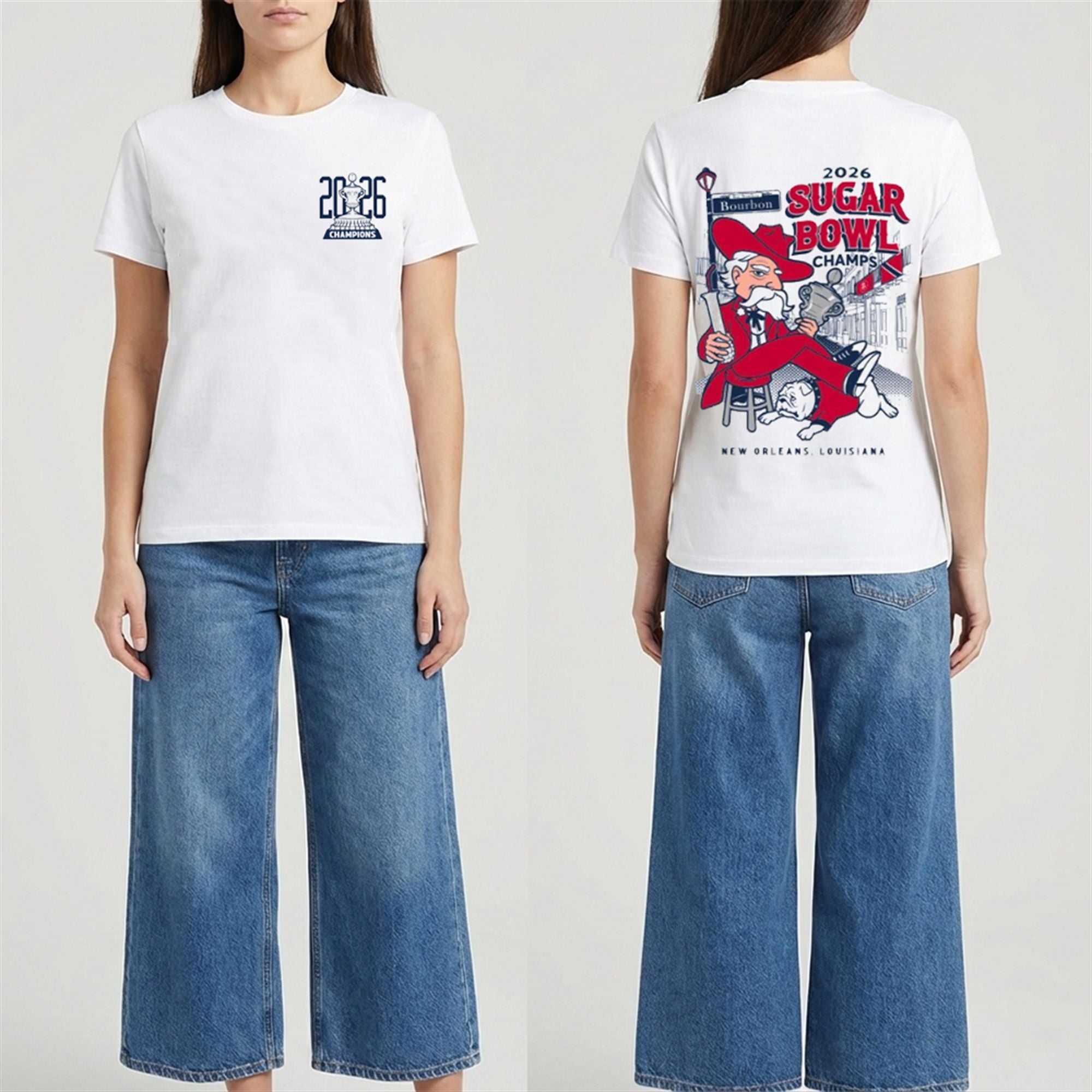 Rebels 2026 Sugar Bowl Champions MS Bourbon Street Shirt 1 2 Rebels 2026 Sugar Bowl Champions MS Bourbon Street Shirt 1 2