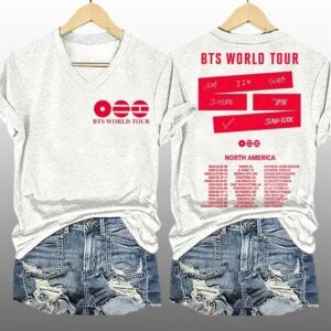 Retro BTS World Tour 2026 Print T Shirt 1