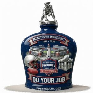 2025 Patriots 65Th Anniversary Do Your Job Decanter Whiskey Bottle 1