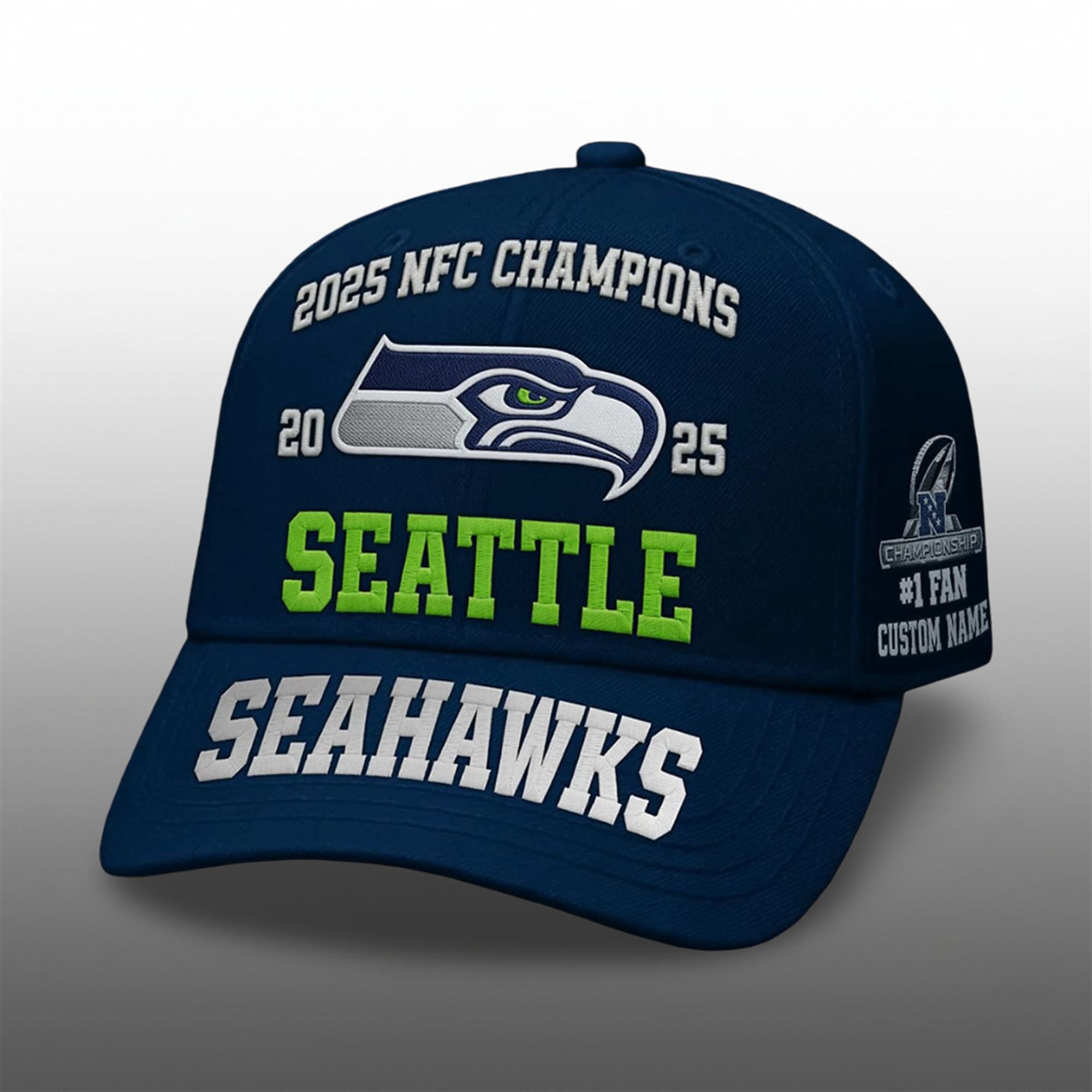 Seahawks 2025 NFC Champions Classic Cap 1 Seahawks 2025 NFC Champions Classic Cap 1