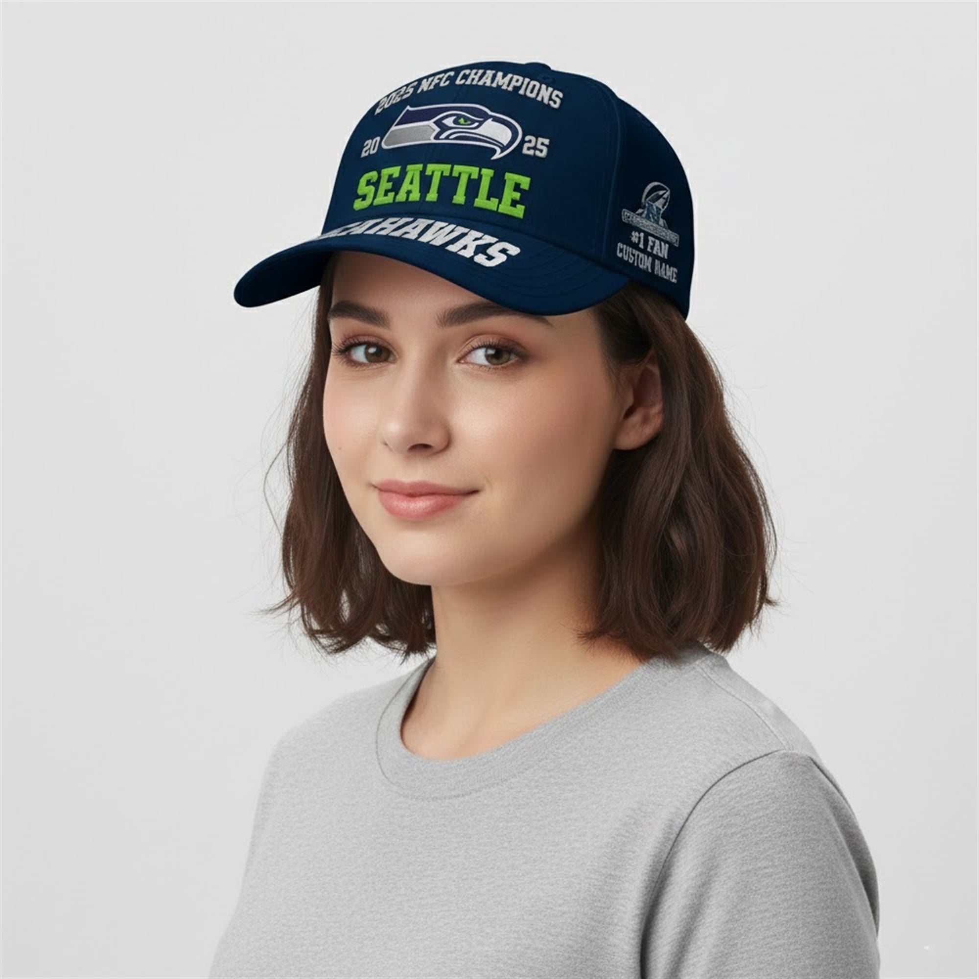Seahawks 2025 NFC Champions Classic Cap 2 Seahawks 2025 NFC Champions Classic Cap 2