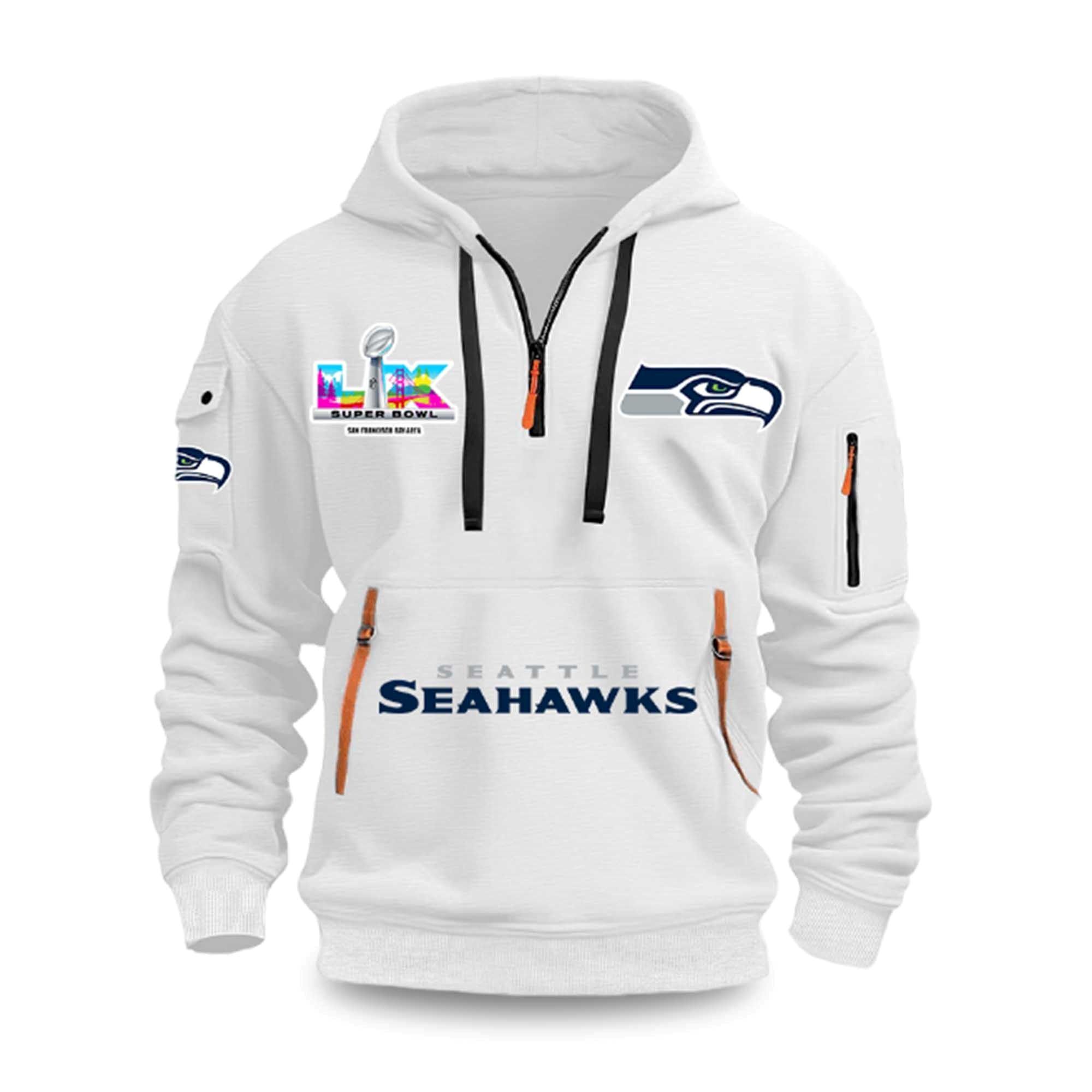 Seahawks 2026 Bowl LX San Francisco Bay Area Quarter Zip 5 Seahawks 2026 Bowl LX San Francisco Bay Area Quarter Zip 5