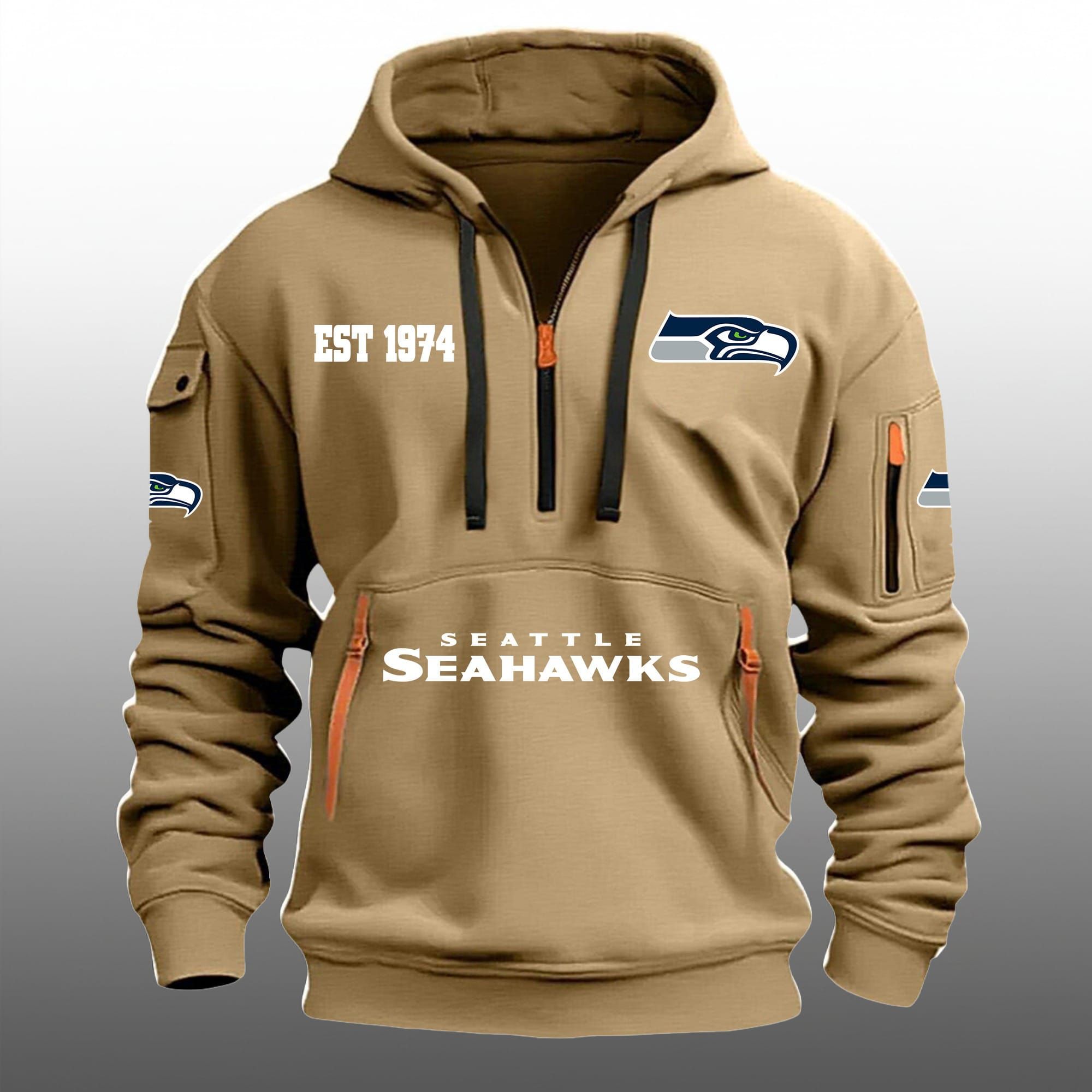 Seahawks EST 1974 Quarter Zip Hoodie 2 Seahawks EST 1974 Quarter Zip Hoodie 2