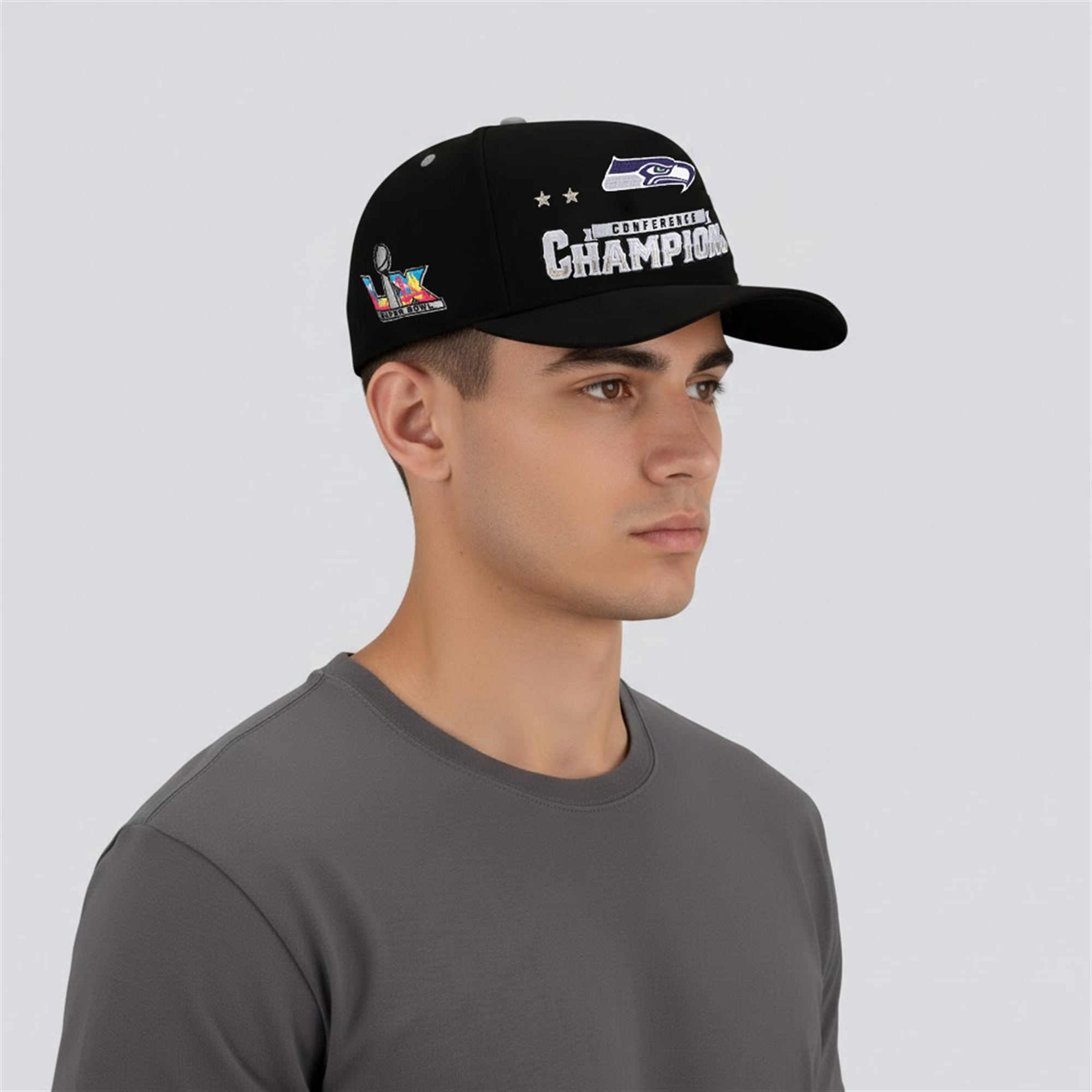 Seattle Seahawks 2025 NFC Conference Champions Locker Room Postseason Hat 4 Seattle Seahawks 2025 NFC Conference Champions Locker Room Postseason Hat 4