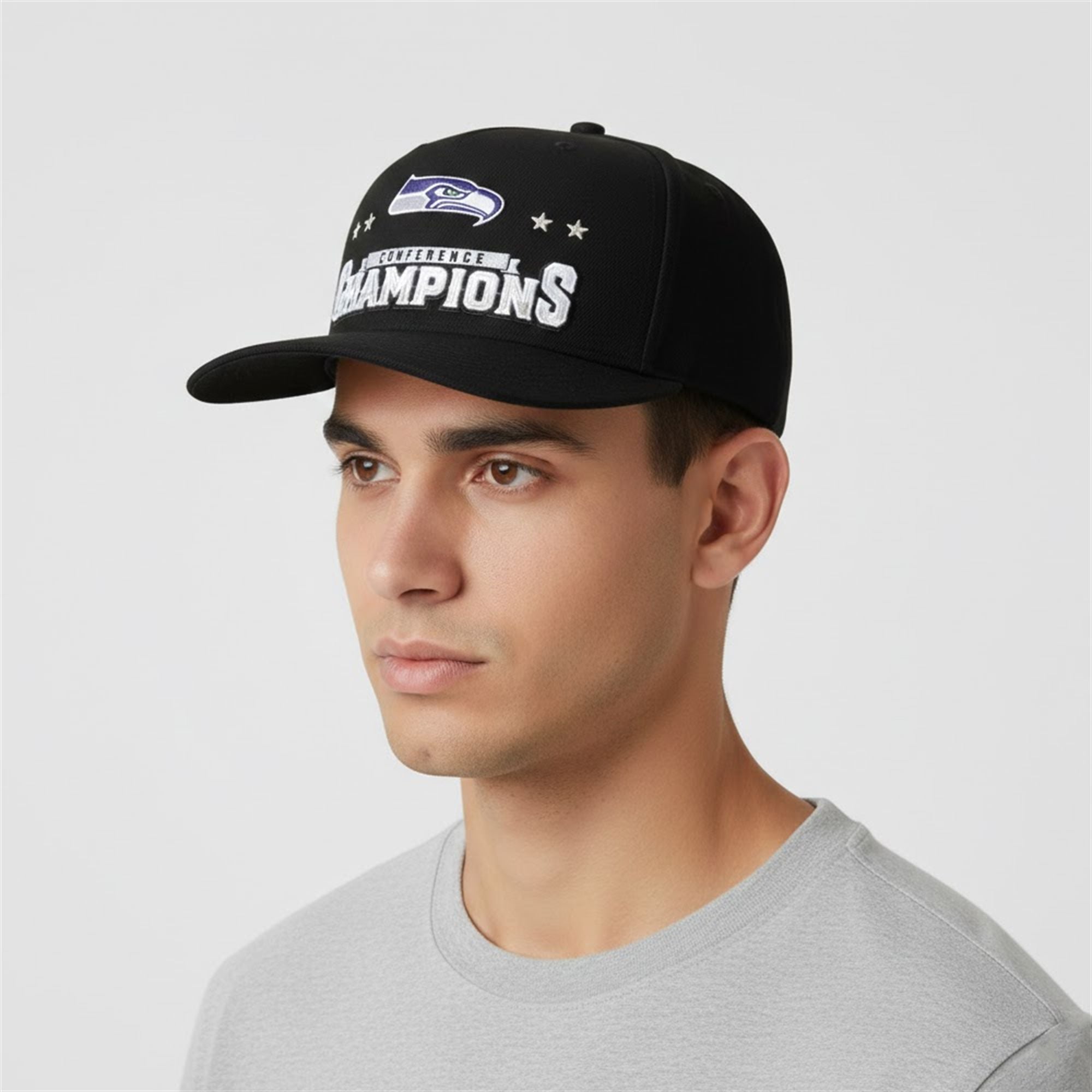 Seattle Seahawks 2025 NFC Conference Champions Locker Room Postseason Hat 5 Seattle Seahawks 2025 NFC Conference Champions Locker Room Postseason Hat 5