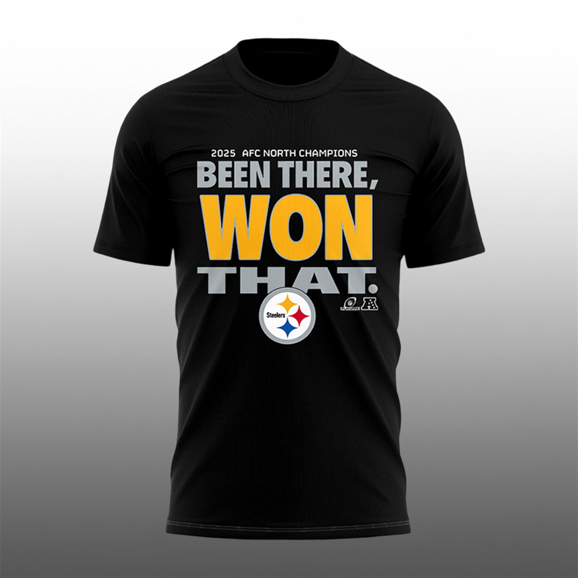 Steelers 2025 AFC North Champions Been There Won That Kings Of The North Shirt 2 Steelers 2025 AFC North Champions Been There Won That Kings Of The North Shirt 1