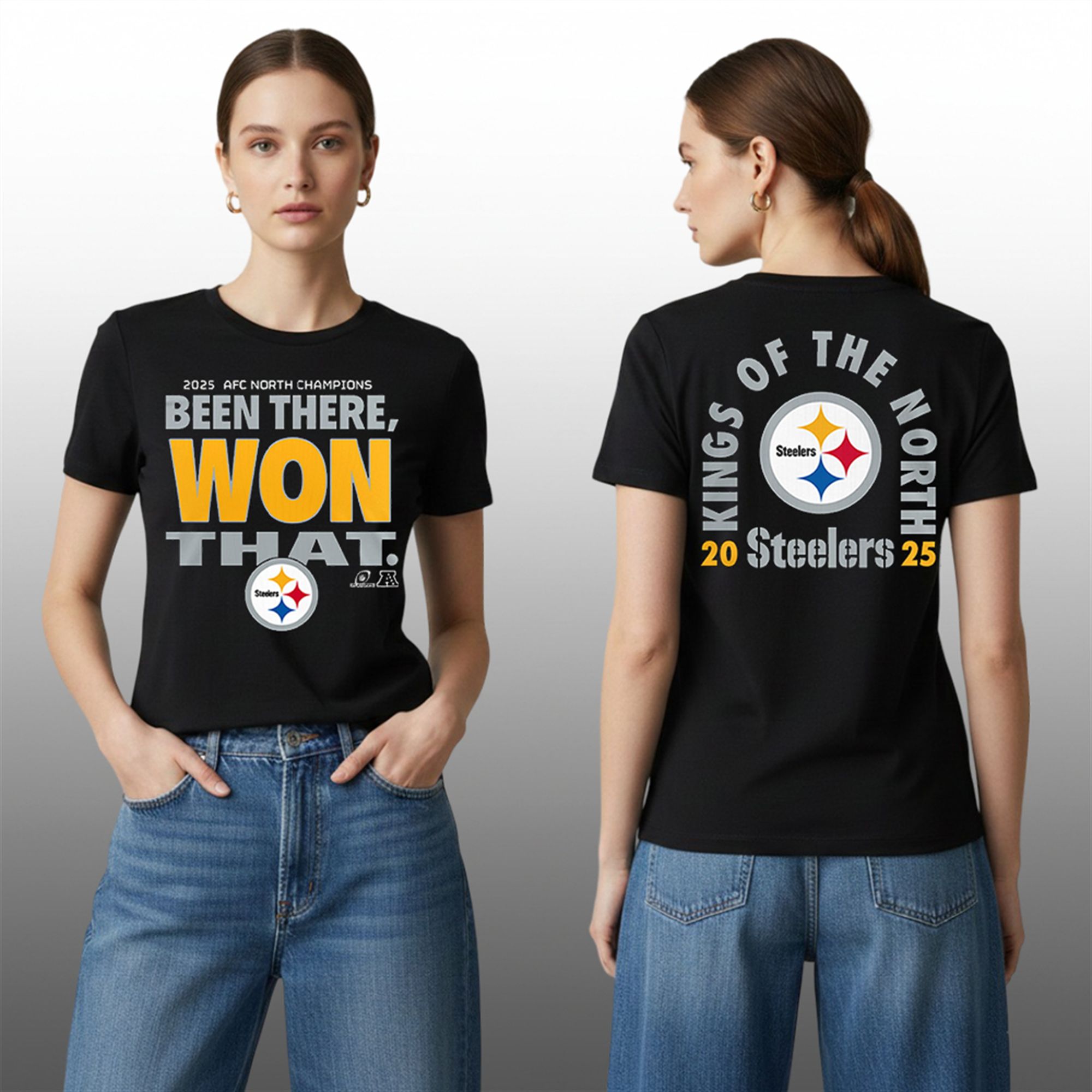Steelers 2025 AFC North Champions Been There Won That Kings Of The North Shirt 3 Steelers 2025 AFC North Champions Been There Won That Kings Of The North Shirt 3