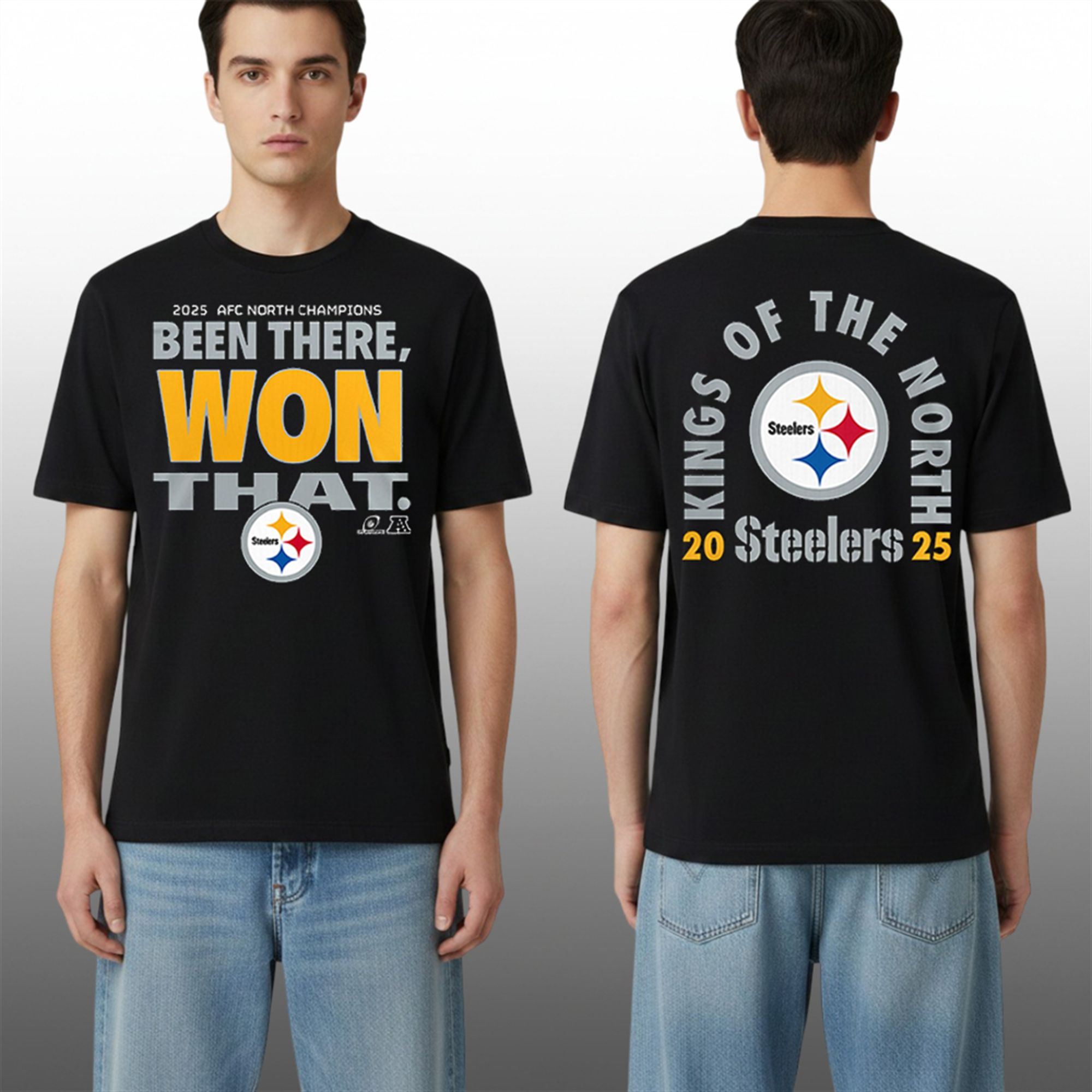 Steelers 2025 AFC North Champions Been There Won That Kings Of The North Shirt 5 Steelers 2025 AFC North Champions Been There Won That Kings Of The North Shirt 4