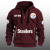Steelers EST 1940 Quarter Zip Hoodie