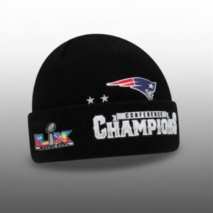 2026 NE Patriots Conference Champions Beanie Hat 1