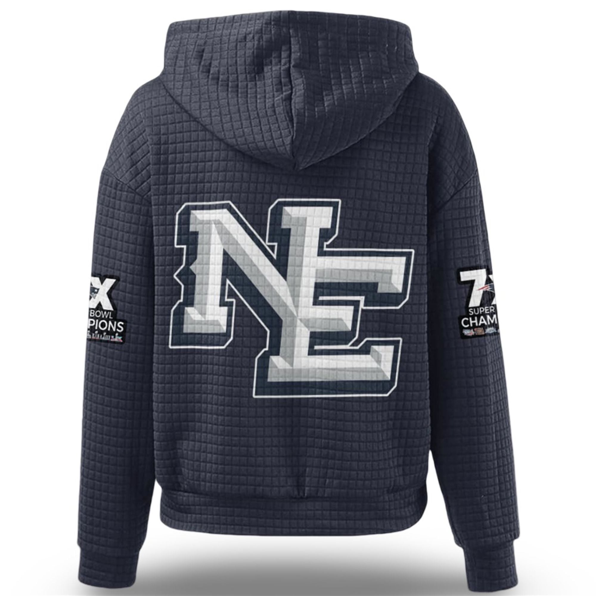 2026 We Are All Patriots 7X SB LX Champions Waffle Hoodie 3 We Are All Patriots 7X SB LX Champions Waffle Hoodie 3