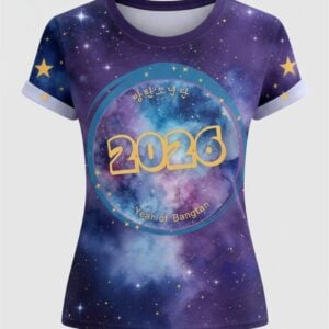 Womens 2026 BTS Year Of Bangtan Art Print T Shirt 1