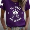 Womens Bts The Kings Are Coming 2026 Print T Shirt 5