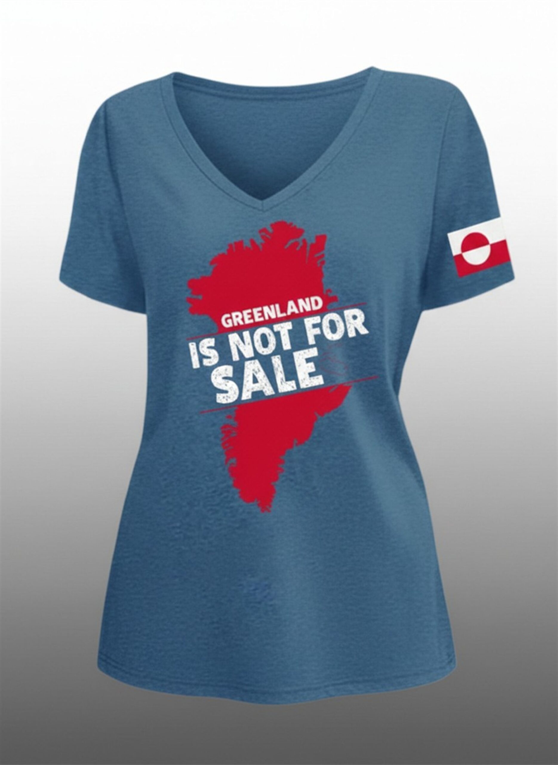 Women's Greenland Is Not For Sale Retro Print T-shirt 1 Womens Greenland Is Not For Sale Retro Print T shirt 0