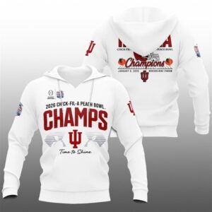 13 Indiana Football 2026 Peach Bowl Champions Hoodie