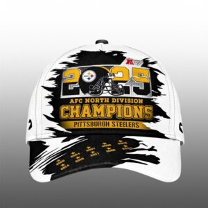 18 Steelers 2025 AFC North Champions Cap