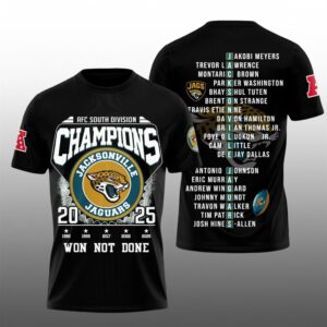 1 Jaguars AFC South Division Champions 2025 Won Not Done Shirt