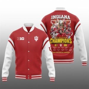 Indiana CFP National Champions 2026 Baseball Jacket 1