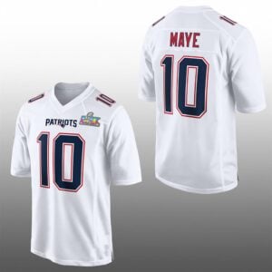 2026 NE Patriots Drake Maye Bowl LX Jersey 0