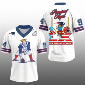 NE Patriots Benito Bowl LX Seguimos Aqui Jersey 0