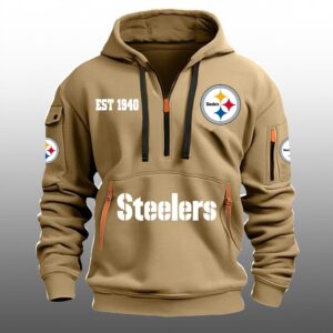 Steelers EST 1940 Quarter Zip Hoodie 1
