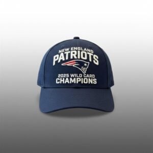 NE Patriots 2025 WIld Card Champions Hat 1