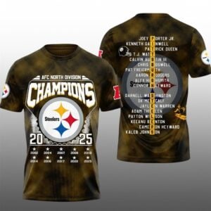 3 2025 AFC North Champions Steelers Shirt