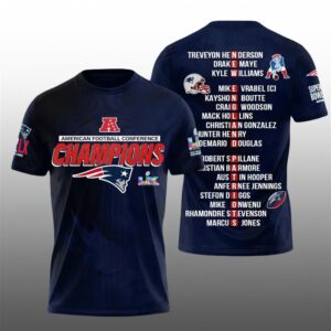 8 2026 Patriots American Football COnference Bowl LX Shirt