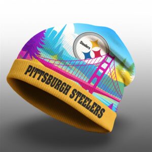 Steelers Bowl LX Beanie Hat 1