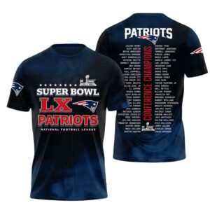 27 2026 SB LX Champions Patriots Conference Champions Shirt