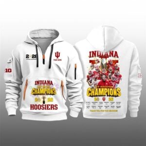2026 Indiana National Champions Hoosiers Hoodie Half Zipper 1