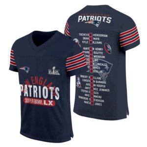 1 2026 Patriots SB LX Champions Football Jersey