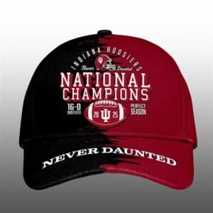 2025 Indiana Football Never Dauntes National Champions Cap 1