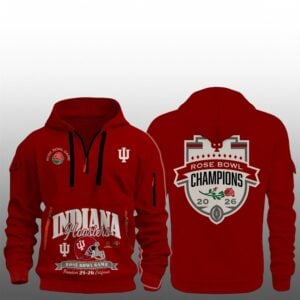 1 Hoosiers Bowl Game Champions 2026 Celebrating Quarter Zip Hoodie