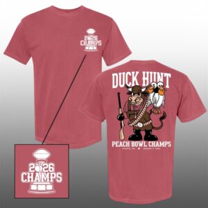 Indiana Hoosiers Duck Hunt 2026 Peach Bowl Champs Shirt 1